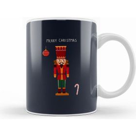 Humuts Porselen Beyaz Nutcracker Illustration Nutcracker Christmas Kupa Bardak