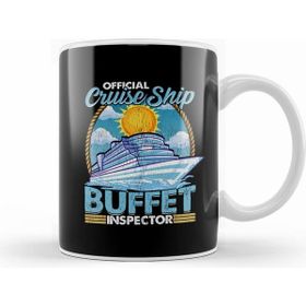 Humuts Porselen Beyaz Official Cruise Ship Buffet Inspector Foodie Pun Kupa Bardak