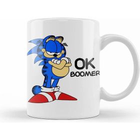 Humuts Porselen Beyaz Ok Boomer Sonic Kupa Bardak