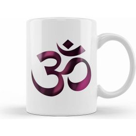 Humuts Porselen Beyaz Om Spiritual Symbol Yoga Meditation Kupa Bardak