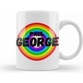 Humuts Porselen Beyaz Paul George Basketball Gifts Vintage Retro Rainbow Quotes For Boys And Ddad Kupa Bardak