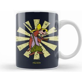 Humuts Porselen Beyaz Paw Rugg Retro Japanese Hillbilly Bears Kupa Bardak