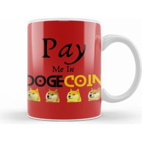 Humuts Porselen Beyaz Pay Me In Dogecoin Kupa Bardak
