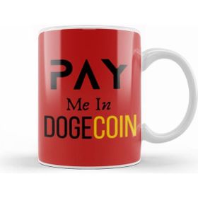 Humuts Porselen Beyaz Pay Me In Dogecoin Kupa Bardak
