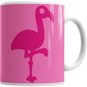 Humuts Porselen Beyaz Pembe Yavru Flamingo Kupa Bardak