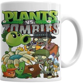 Humuts Porselen Beyaz Plants Vs Zombies Kupa Bardak