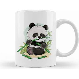 Humuts Porselen Beyaz Sevimli Panda Kupa Bardak