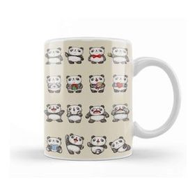 Humuts Porselen Beyaz Sevimli Pandalar Various Feeling Of Panda Kupa Bardak
