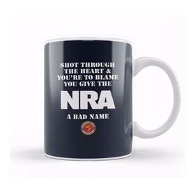 Humuts Porselen Beyaz Shot Through The Heart Nra Kupa Bardak