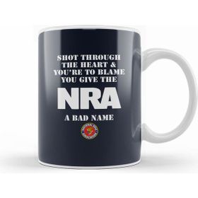 Humuts Porselen Beyaz Shot Through The Heart Nra Kupa Bardak