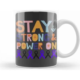 Humuts Porselen Beyaz Stay Strong Power On Crohns Colıtıs Awareness Warrior Unbreakable Kupa Bardak