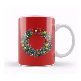 Humuts Porselen Beyaz Stitch Lilo And Stitch Multiface Christmas Wreath Kupa Bardak