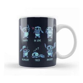 Humuts Porselen Beyaz Stitch Monster Emotions Kupa Bardak