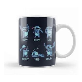 Humuts Porselen Beyaz Stitch Monster Emotions Kupa Bardak