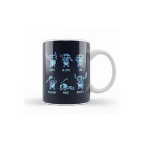 Humuts Porselen Beyaz Stitch Monster Emotions Kupa Bardak