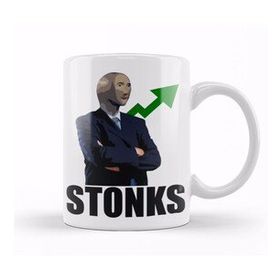 Humuts Porselen Beyaz Stonks 01 Kupa Bardak