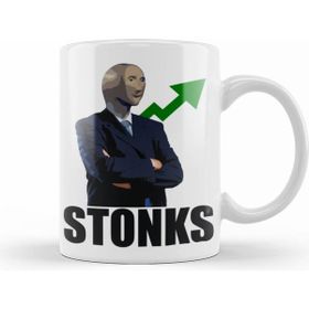 Humuts Porselen Beyaz Stonks 01 Kupa Bardak