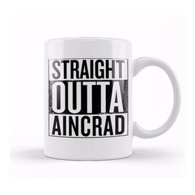 Humuts Porselen Beyaz Straight Outta Aincrad Sword Art Online Kupa Bardak