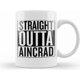 Humuts Porselen Beyaz Straight Outta Aincrad Sword Art Online Kupa Bardak