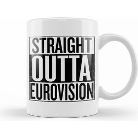 Humuts Porselen Beyaz Straight Outta Eurovision Kupa Bardak