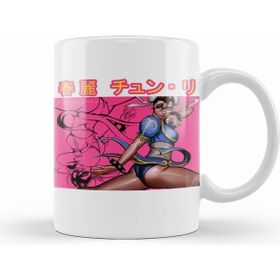 Humuts Porselen Beyaz Street Fighter Chun Li Kupa Bardak