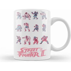 Humuts Porselen Beyaz Street Fighter Kupa Bardak