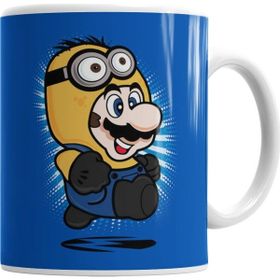 Humuts Porselen Beyaz Super Minion Mario Kupa Bardak