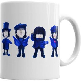 Humuts Porselen Beyaz The Beatles Help Kupa Bardak