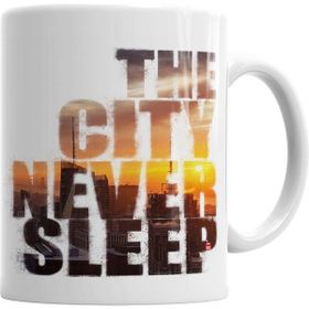 Humuts Porselen Beyaz The City Never Sleep Kupa Bardak