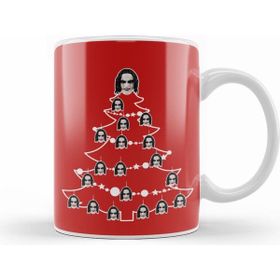 Humuts Porselen Beyaz The Crow Christmas Tree Baubles Kupa Bardak