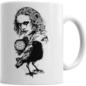 Humuts Porselen Beyaz The Crow Face Kupa Bardak