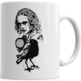 Humuts Porselen Beyaz The Crow Face Kupa Bardak