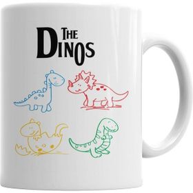 Humuts Porselen Beyaz The Dinos White Dinozorlar Kupa Bardak