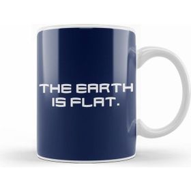 Humuts Porselen Beyaz The Earth Is Flat Kupa Bardak