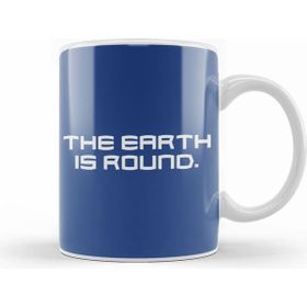 Humuts Porselen Beyaz The Earth Is Round Kupa Bardak