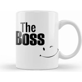 Humuts Porselen Beyaz The Real Boss Kupa Bardak