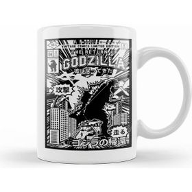 Humuts Porselen Beyaz The Return Of Godzilla Comic Book Covers Kupa Bardak