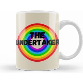 Humuts Porselen Beyaz The Undertaker Vintage Retro Rainbow Style Warriors Design Wrestlers Gift Kupa Bardak
