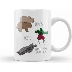 Humuts Porselen Beyaz The Us Office Bears Beets Battlestar Galactica Kupa Bardak