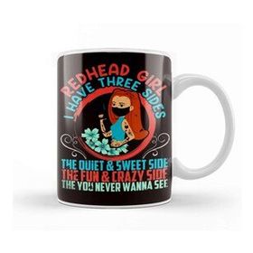 Humuts Porselen Beyaz Three Sides Of Redhead Girl Ginger Red Orange Hair Haired Kupa Bardak