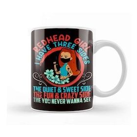 Humuts Porselen Beyaz Three Sides Of Redhead Girl Ginger Red Orange Hair Haired Kupa Bardak
