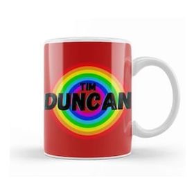 Humuts Porselen Beyaz Tim Duncan Basketball Gifts Vintage Retro Rainbow Quotes For Boys And Dad Kupa Bardak