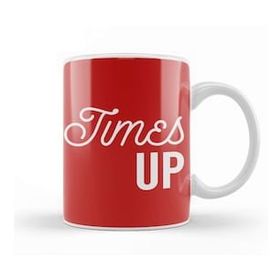 Humuts Porselen Beyaz Times Up Caligraphy Font Kupa Bardak