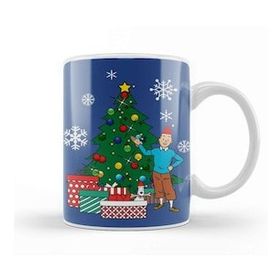 Humuts Porselen Beyaz Tintin And Snowy Around The Christmas Tree Kupa Bardak