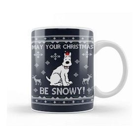 Humuts Porselen Beyaz Tintin May Your Christmas Be Snowy Knit Kupa Bardak