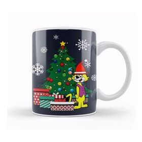 Humuts Porselen Beyaz Top Cat Around The Christmas Tree Kupa Bardak
