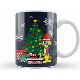 Humuts Porselen Beyaz Top Cat Around The Christmas Tree Kupa Bardak