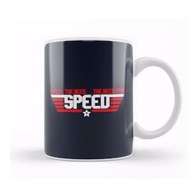 Humuts Porselen Beyaz Top Gun Feel The Need For Speed Kupa Bardak