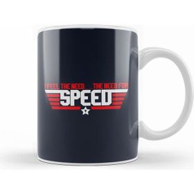 Humuts Porselen Beyaz Top Gun Feel The Need For Speed Kupa Bardak