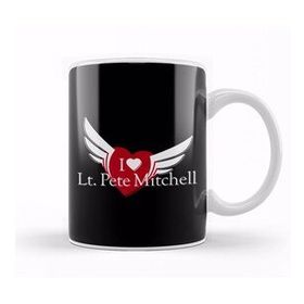 Humuts Porselen Beyaz Top Gun I Love Peter Mitchell Maverick Kupa Bardak